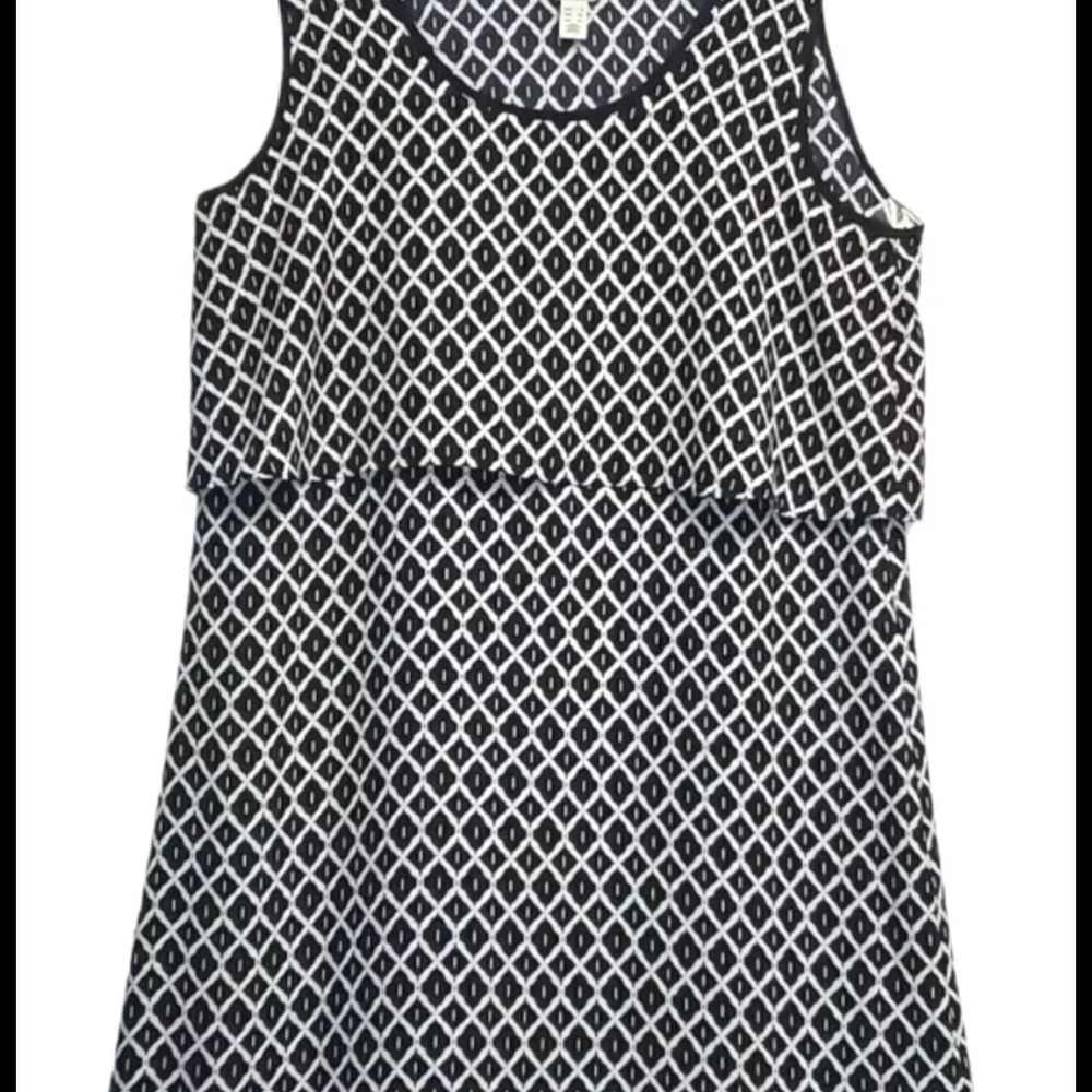 Nautica Black and White Midi Dress
